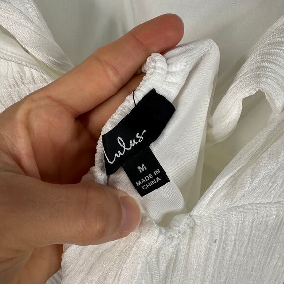 Lulus View and I White Tie-Back Faux-Wrap Midi Dress - Picture 8 of 10